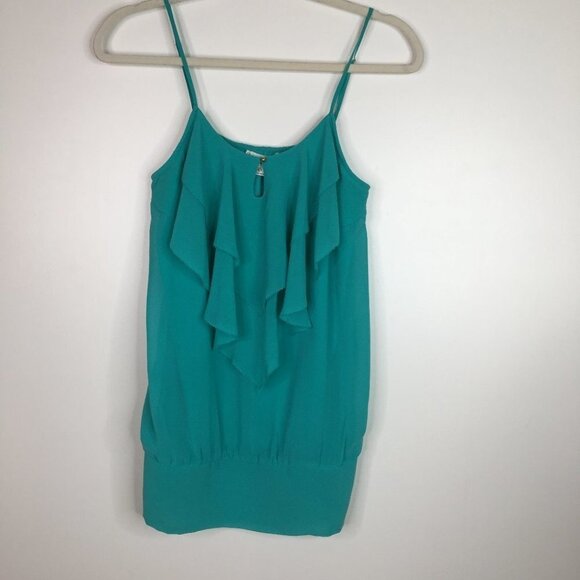 Kensie Tops - Kensie Ruffle Top with Spaghetti Adjustable straps